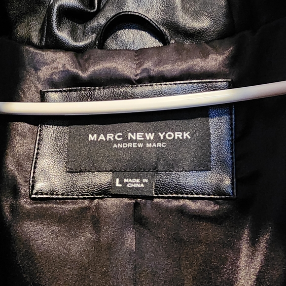 Marc New York Saros Hooded Sherpa Bomber Jacket Large - Picture 6 of 12